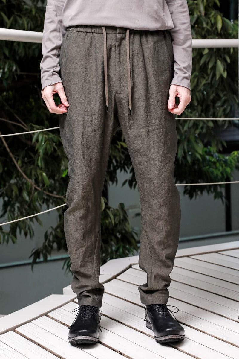 Slim pants Linen Steel Gray