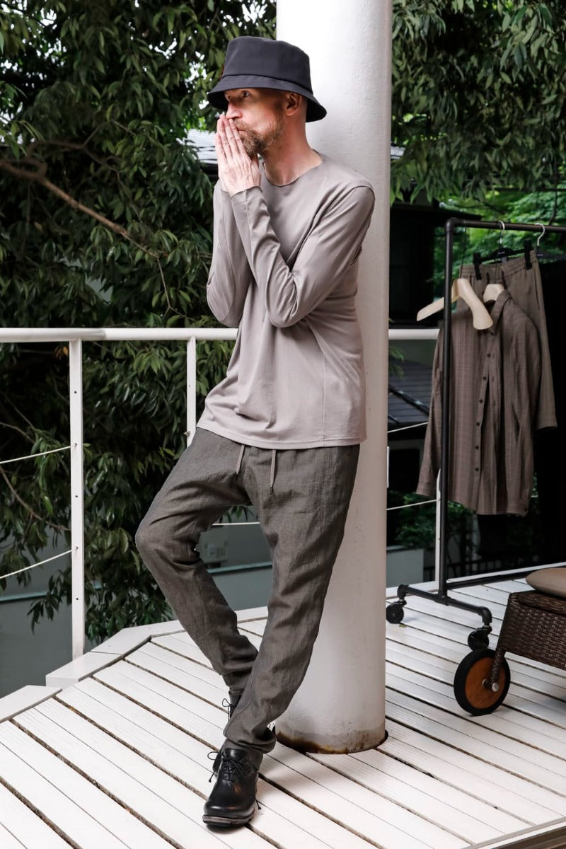 Slim pants Linen Steel Gray