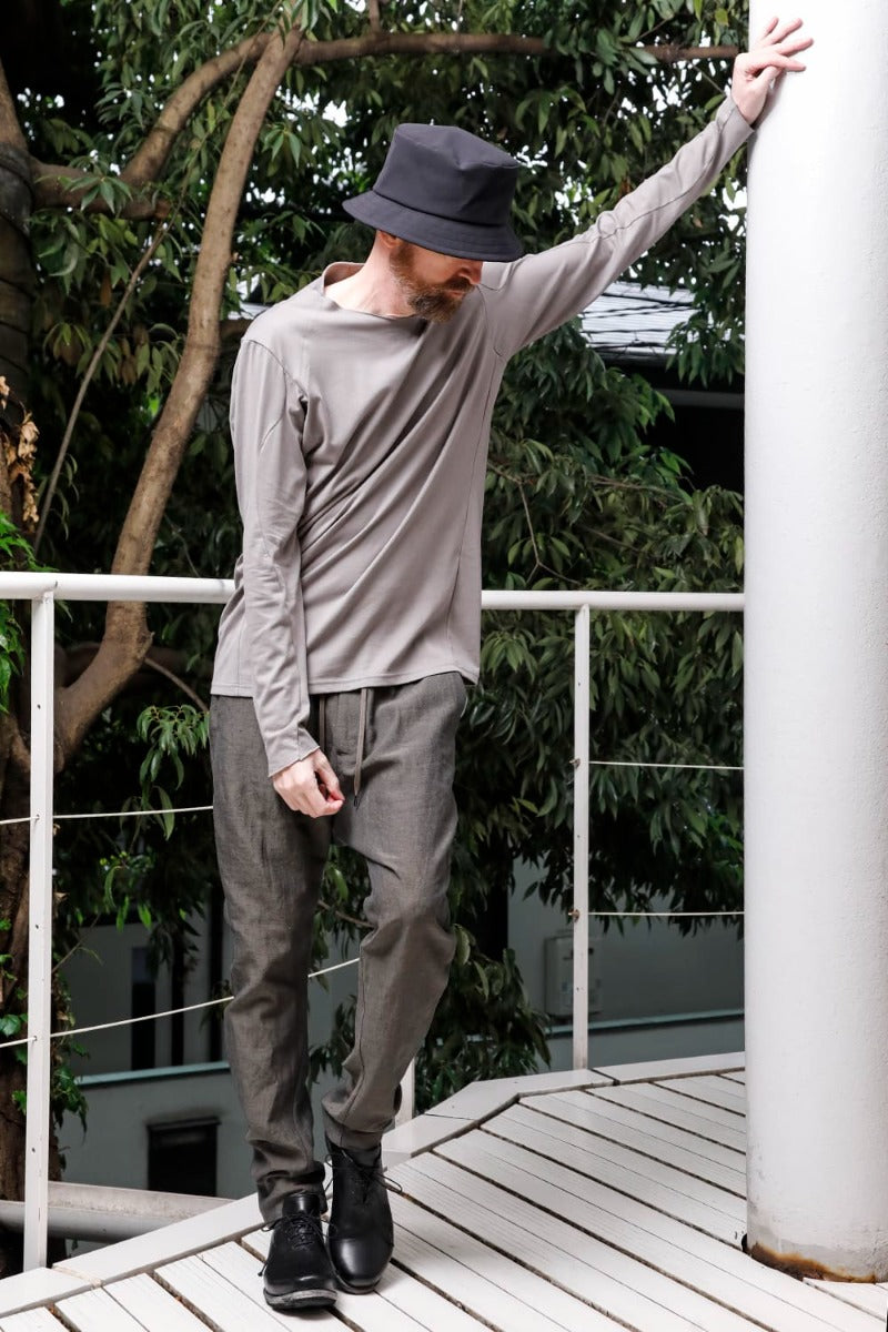 Slim pants Linen Steel Gray