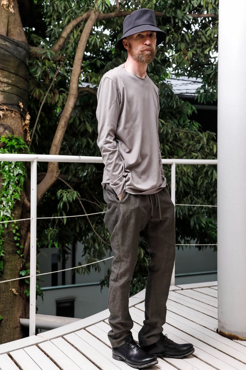 Slim pants Linen Steel Gray