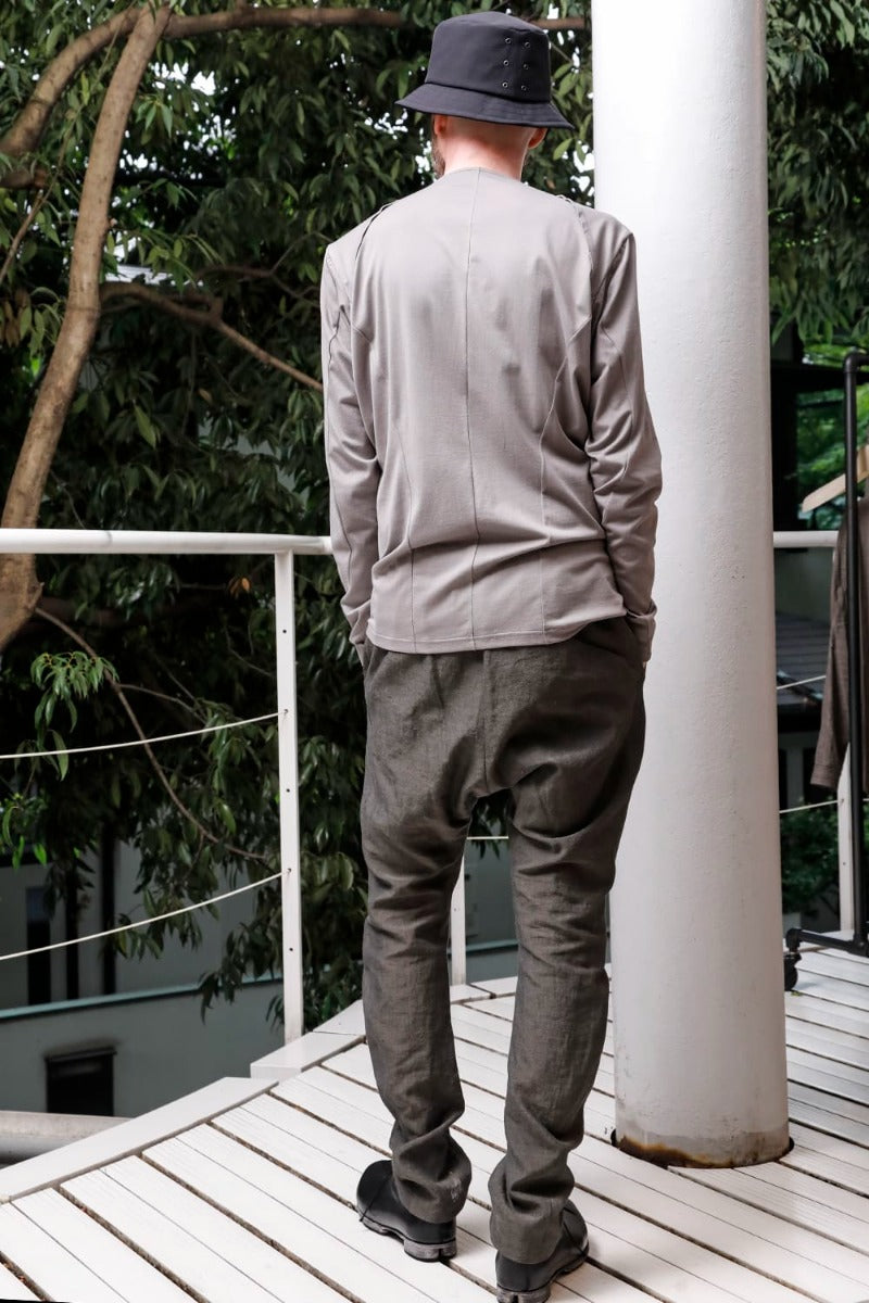 Slim pants Linen Steel Gray