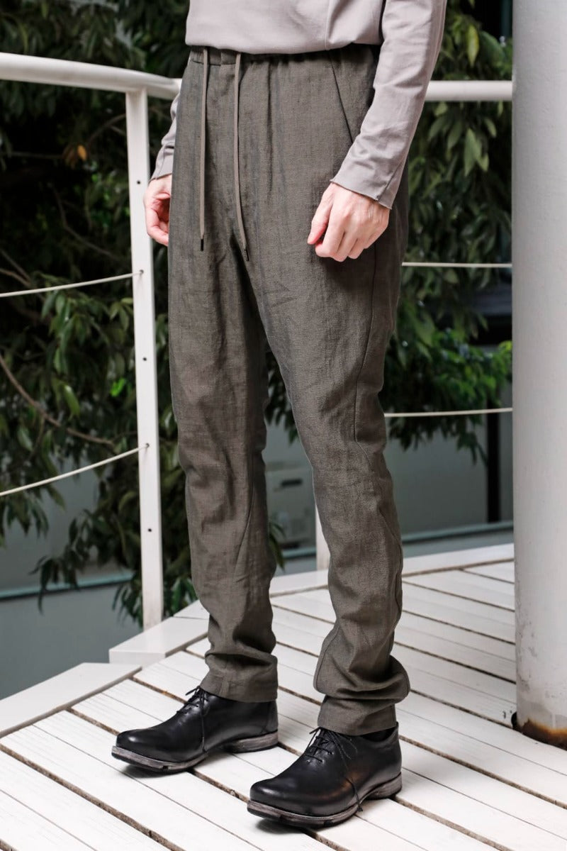 Slim pants Linen Steel Gray