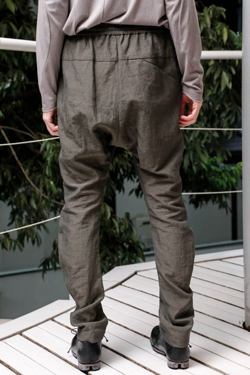 Slim pants Linen Steel Gray