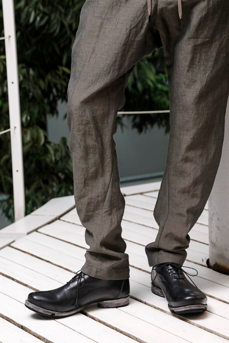 Slim pants Linen Steel Gray