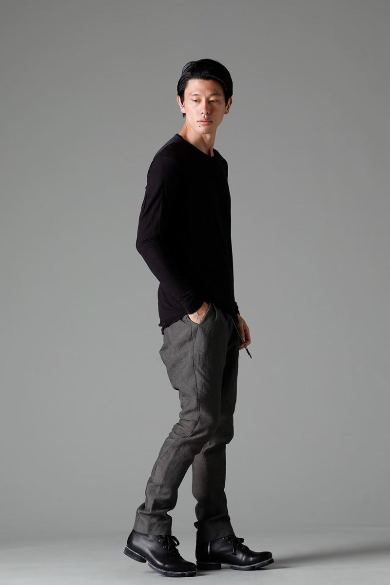 Slim pants Linen Steel Gray