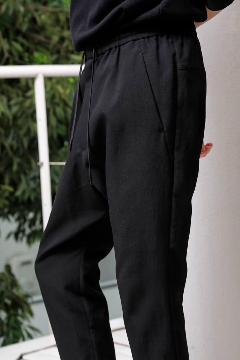 Cropped Slim Pants High Density Cotton