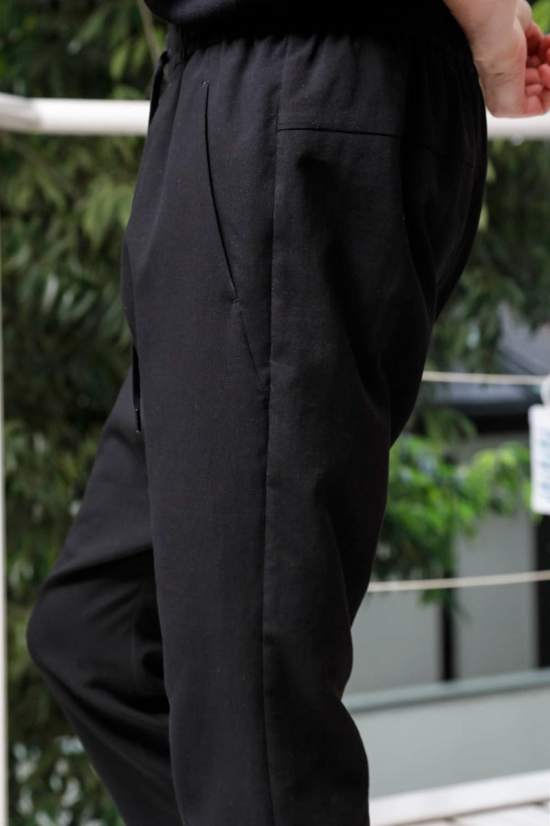 Cropped Slim Pants High Density Cotton