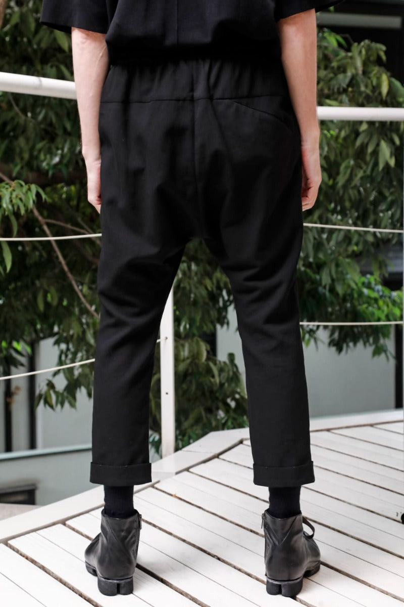 Cropped Slim Pants High Density Cotton