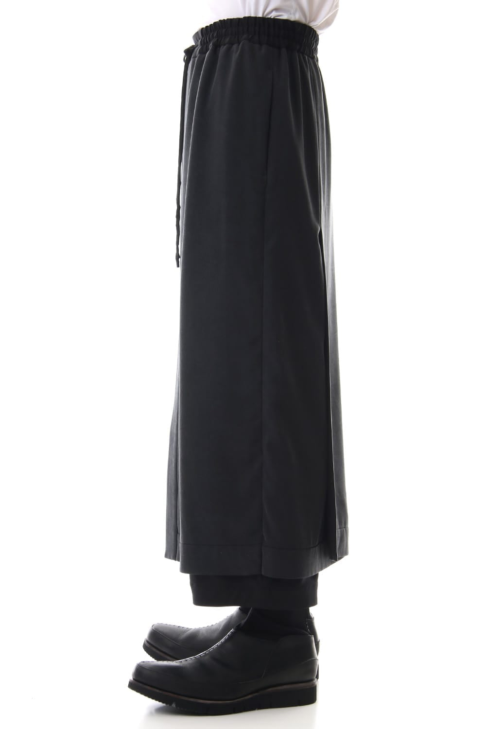 HAKAMA Pants Silk Herringbone Sand Blast Finish - Black