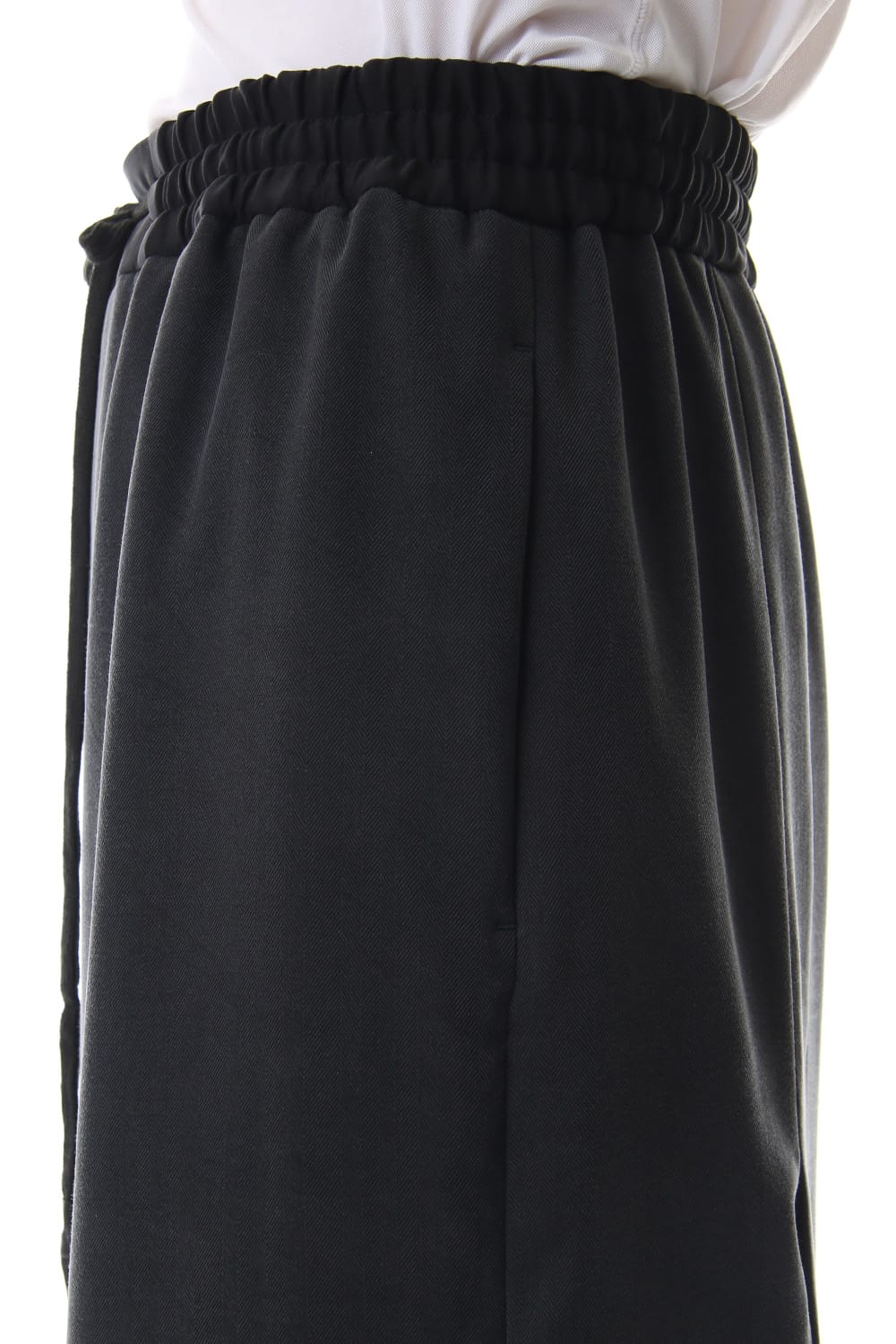 HAKAMA Pants Silk Herringbone Sand Blast Finish - Black