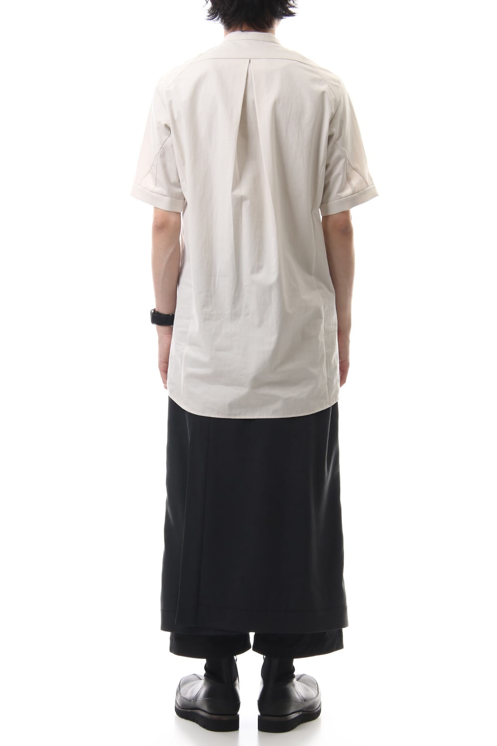 HAKAMA Pants Silk Herringbone Sand Blast Finish - Black