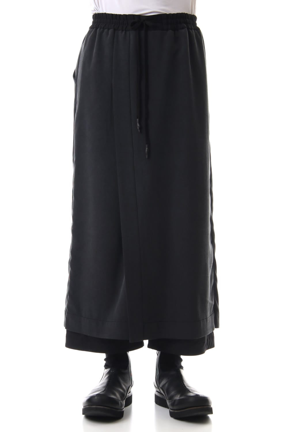 HAKAMA Pants Silk Herringbone Sand Blast Finish - Black