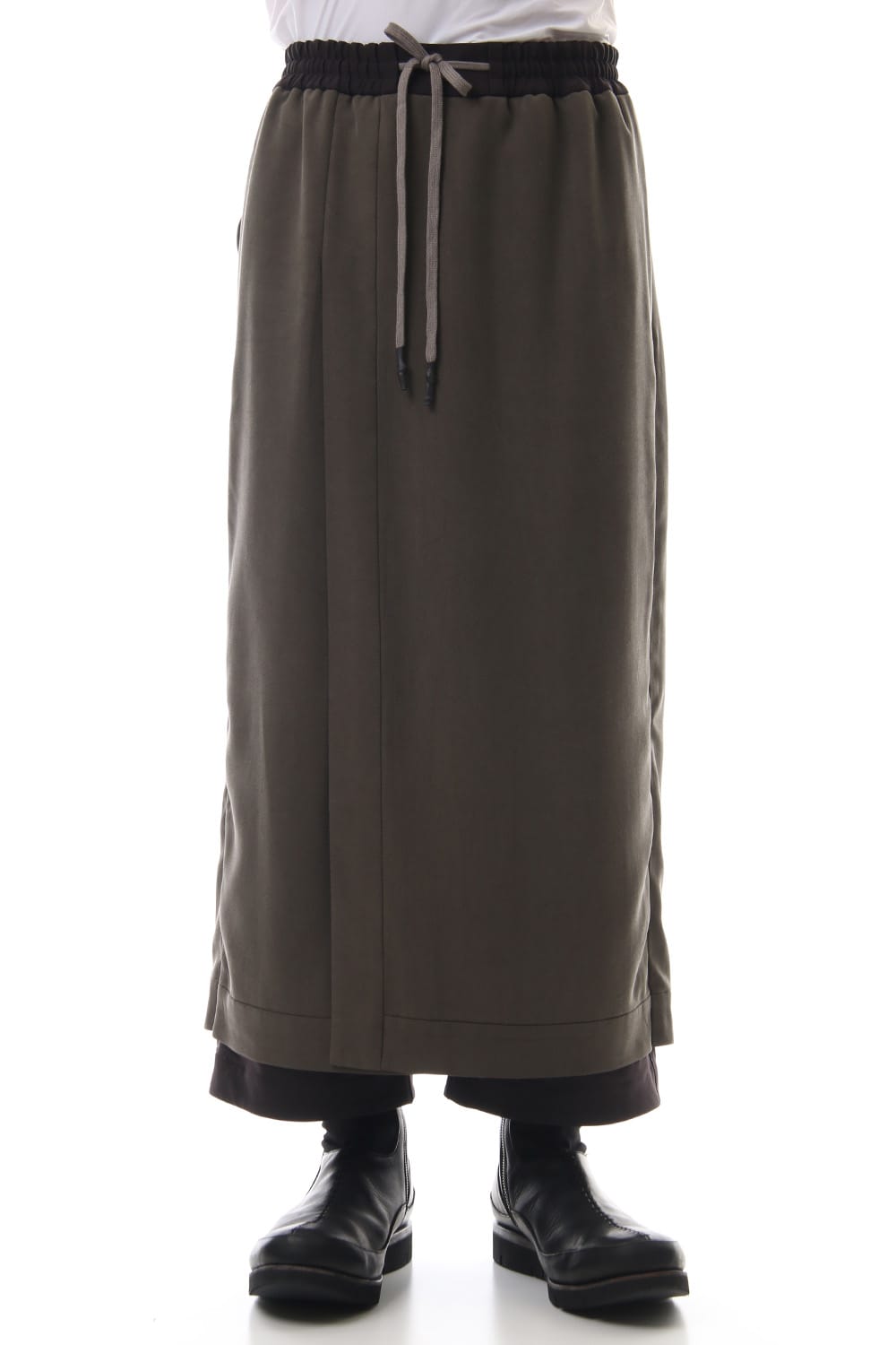 HAKAMA Pants Silk Herringbone Sand Blast Finish - Gray