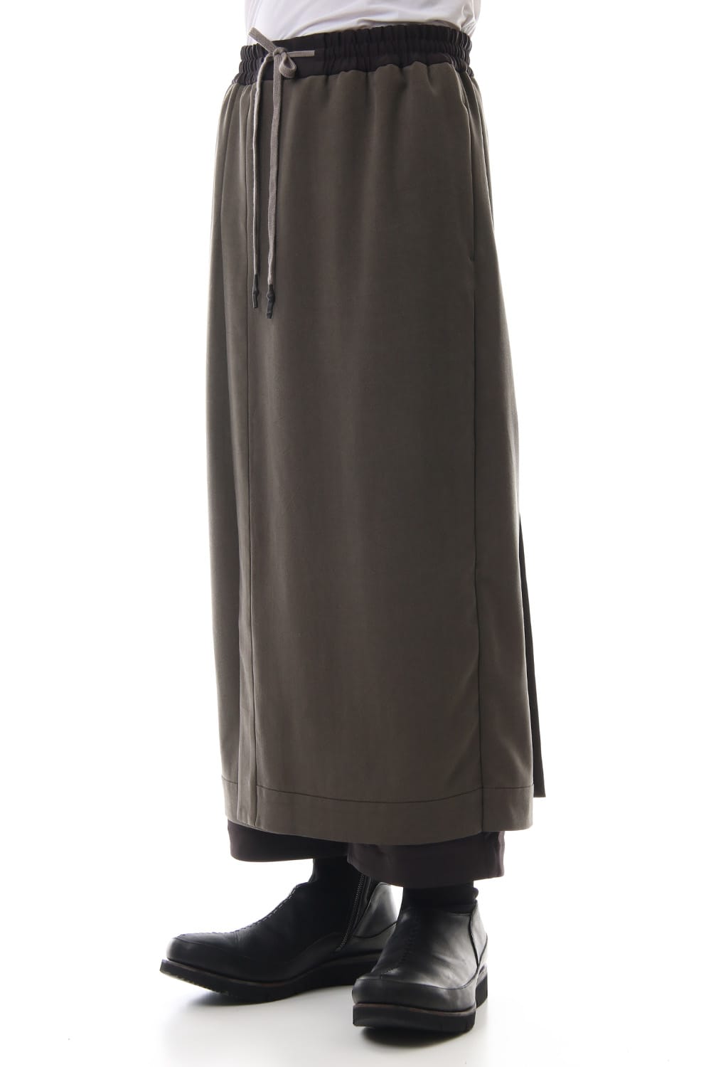 HAKAMA Pants Silk Herringbone Sand Blast Finish - Gray