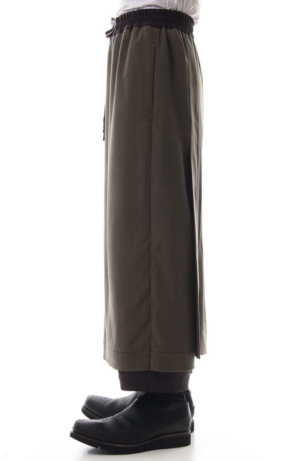 HAKAMA Pants Silk Herringbone Sand Blast Finish - Gray