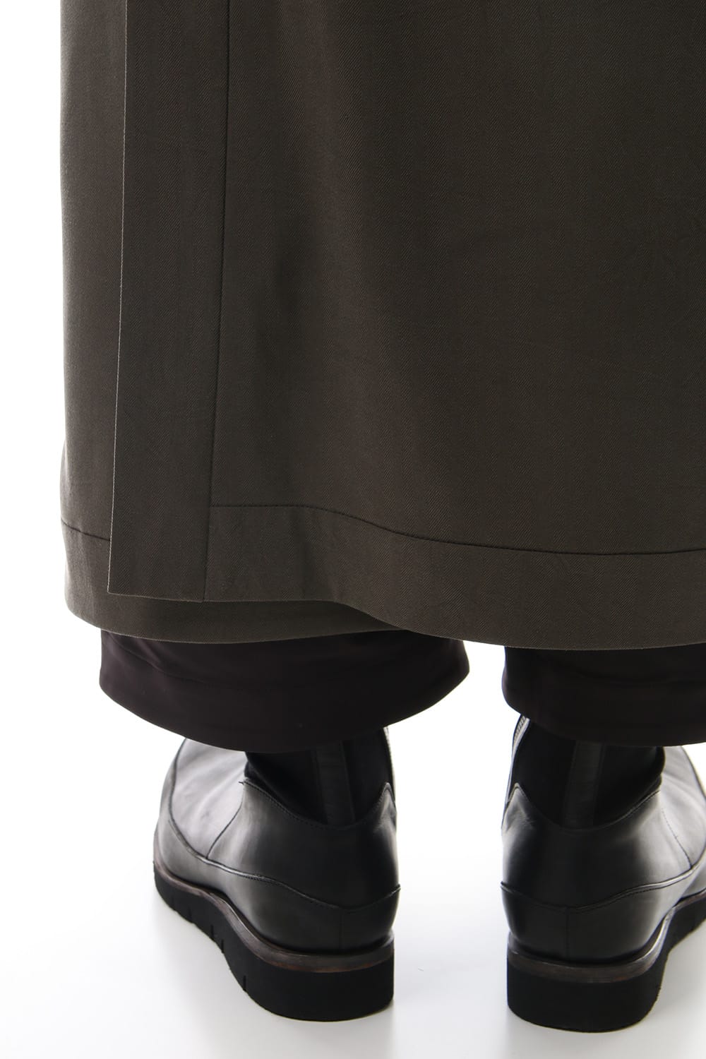 HAKAMA Pants Silk Herringbone Sand Blast Finish - Gray