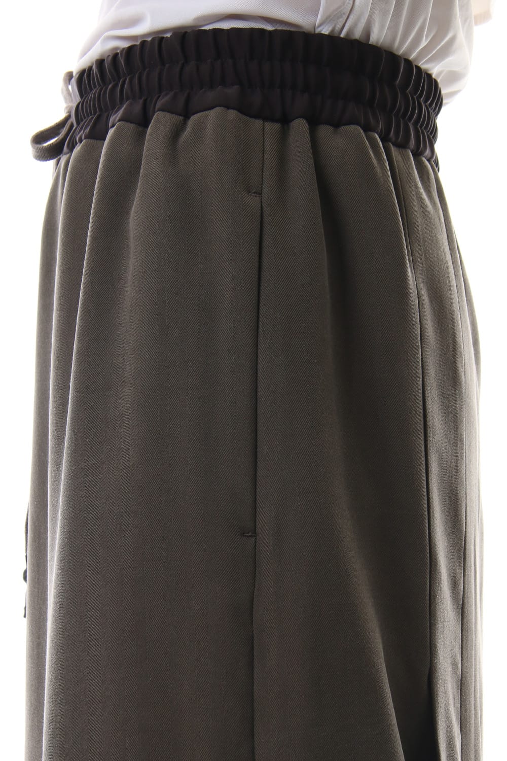 HAKAMA Pants Silk Herringbone Sand Blast Finish - Gray