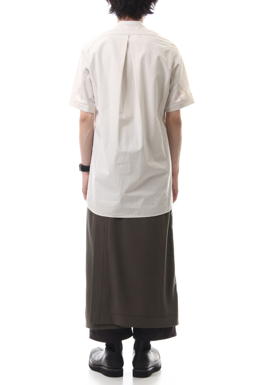 HAKAMA Pants Silk Herringbone Sand Blast Finish - Gray