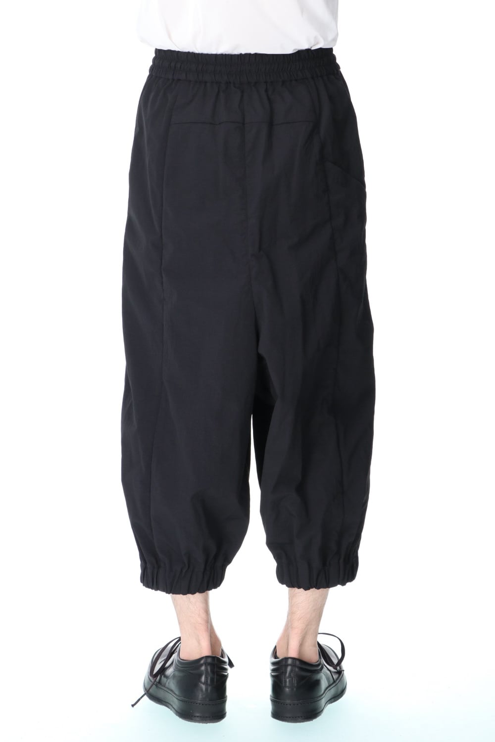 Baggy cropped pants shrink nylon