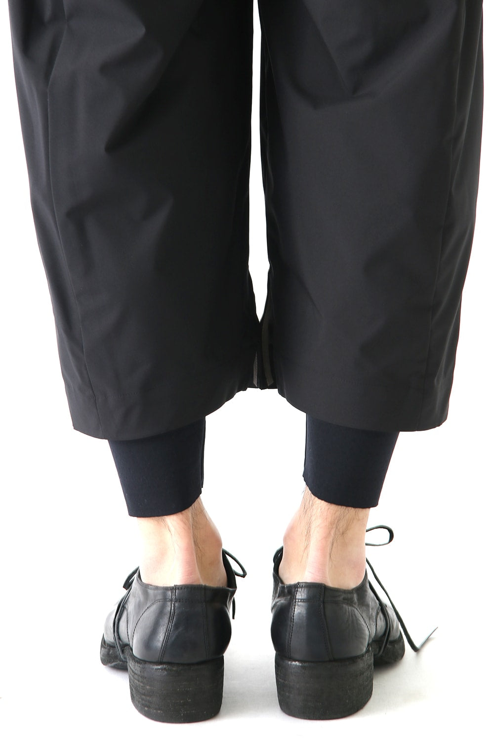 Layered Pants Breathing Polyester Black