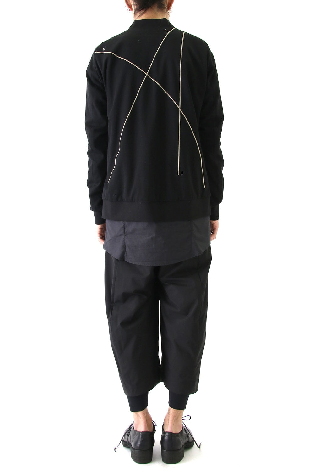 Layered Pants Breathing Polyester Black
