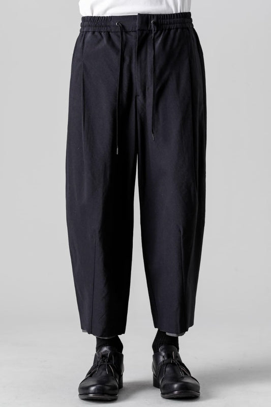 Baggy cropped pants Cotton / silk / viscose Black