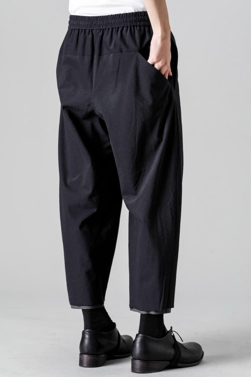 Baggy cropped pants Cotton / silk / viscose Black