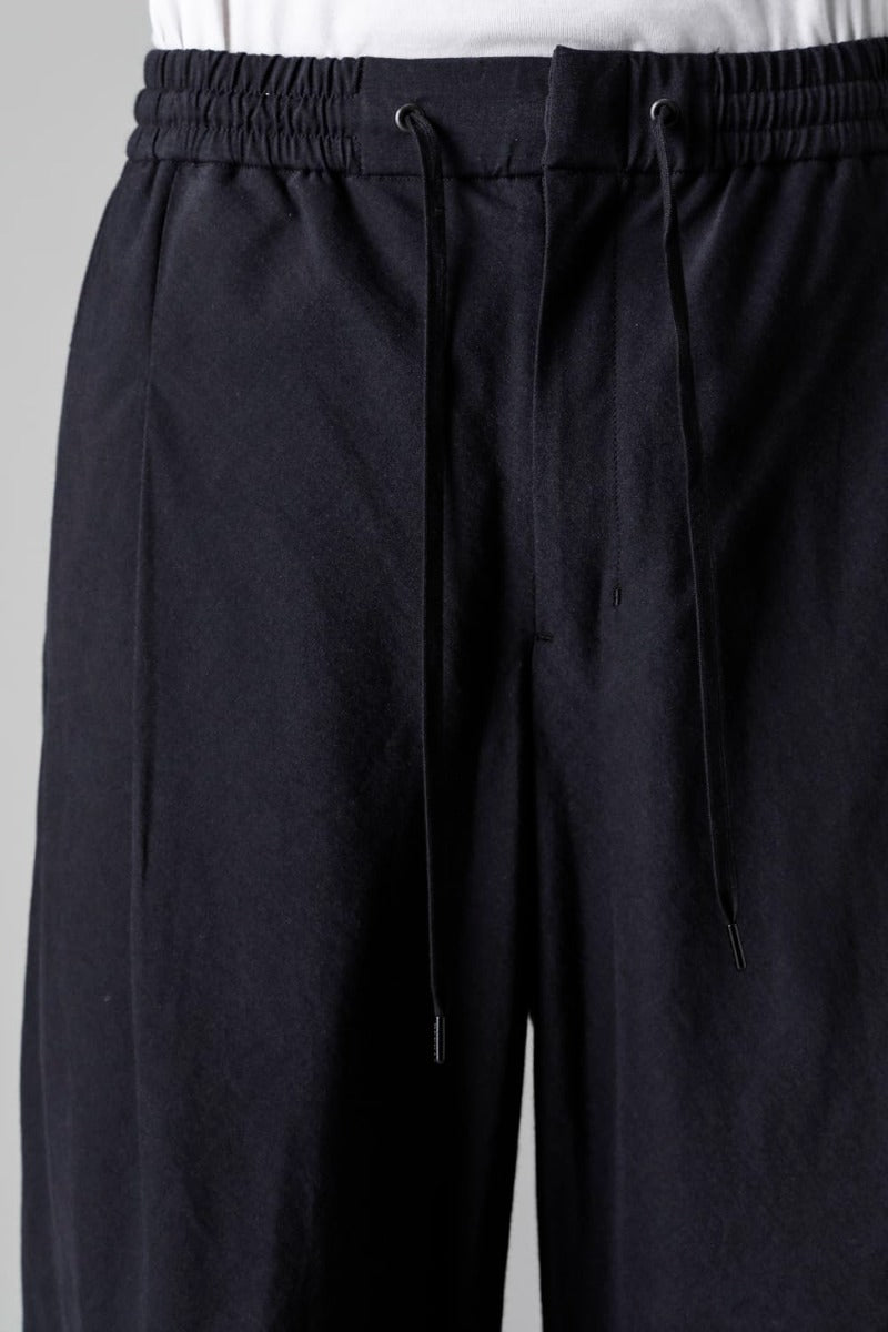 Baggy cropped pants Cotton / silk / viscose Black