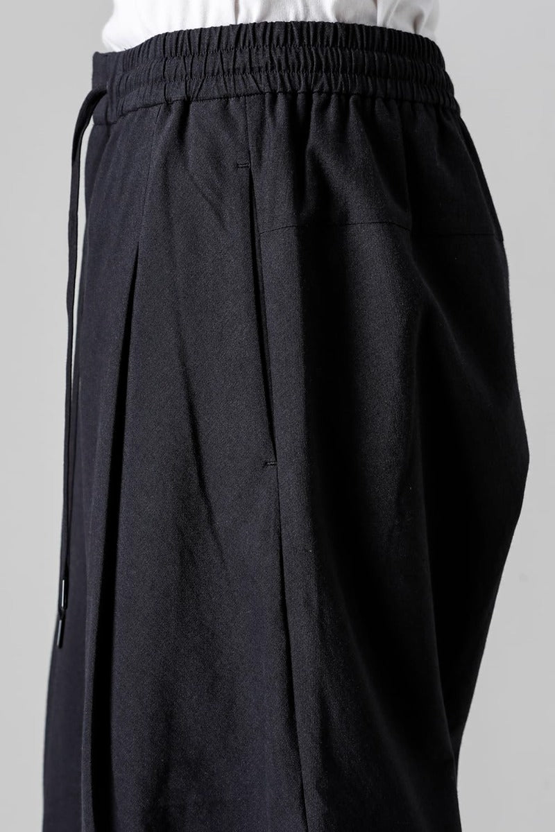 Baggy cropped pants Cotton / silk / viscose Black