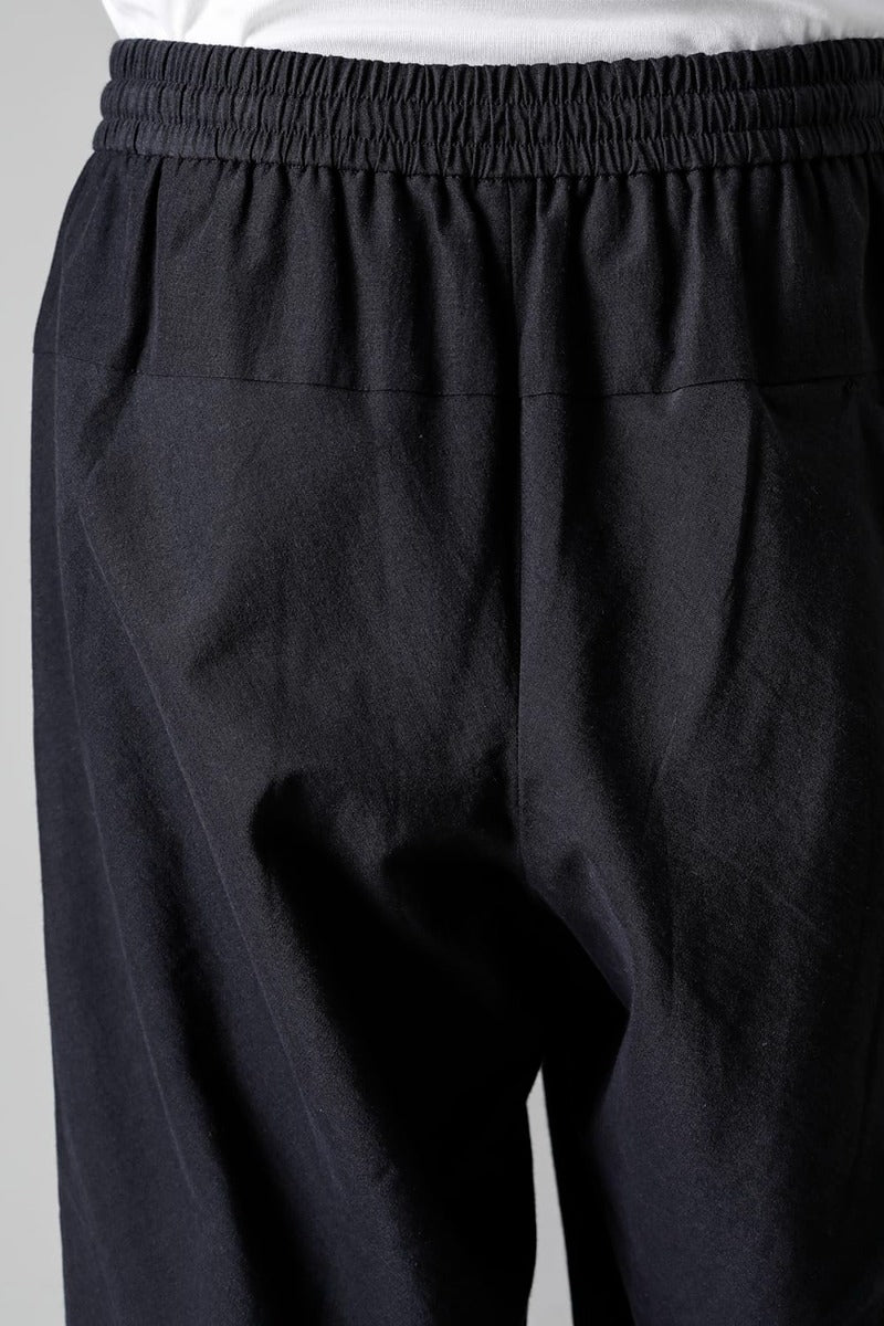 Baggy cropped pants Cotton / silk / viscose Black