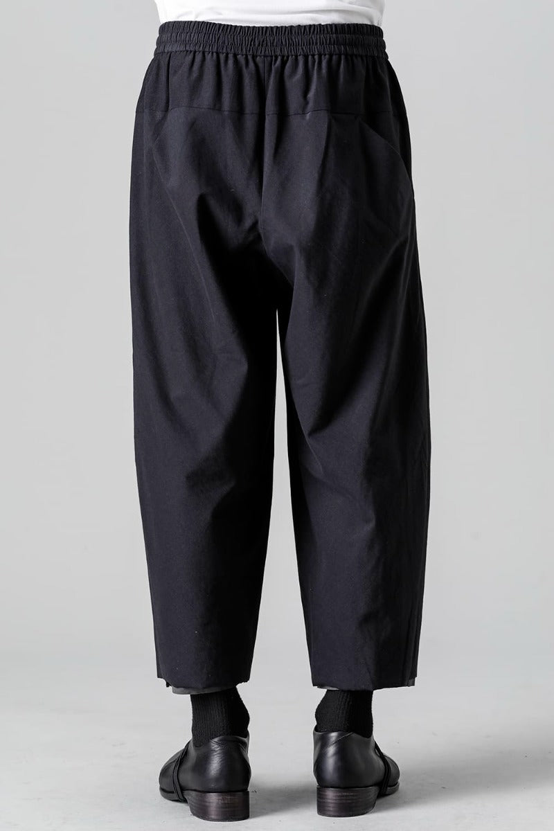 Baggy cropped pants Cotton / silk / viscose Black