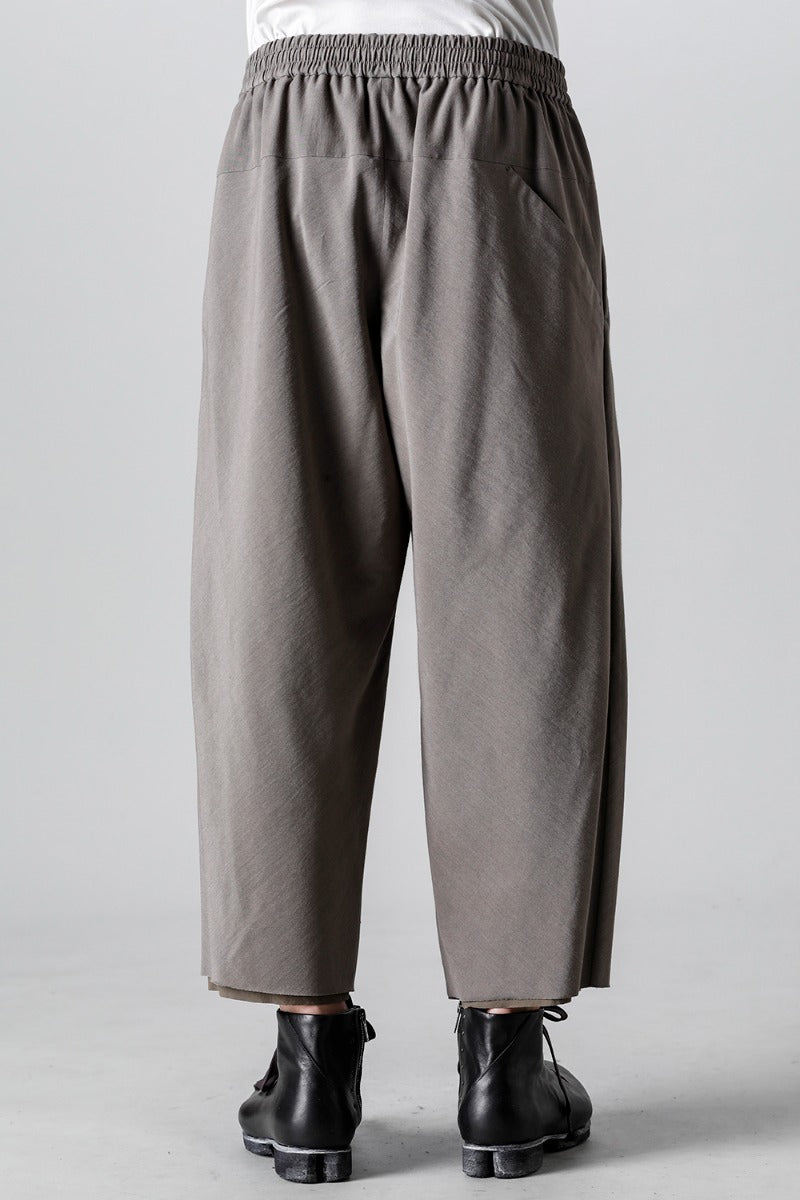 Baggy cropped pants Cotton / silk / viscose Mud Gray