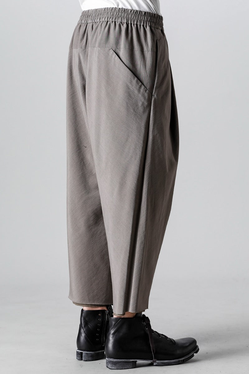 Baggy cropped pants Cotton / silk / viscose Mud Gray