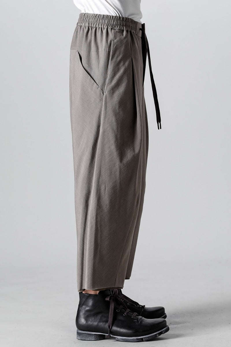 Baggy cropped pants Cotton / silk / viscose Mud Gray