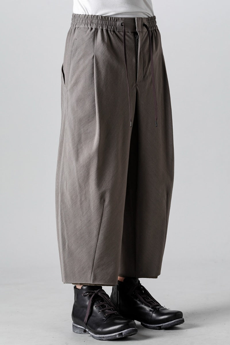 Baggy cropped pants Cotton / silk / viscose Mud Gray