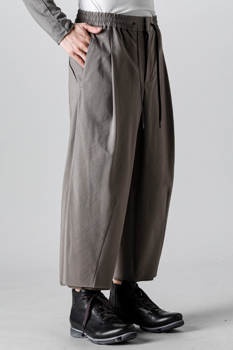 Baggy cropped pants Cotton / silk / viscose Mud Gray