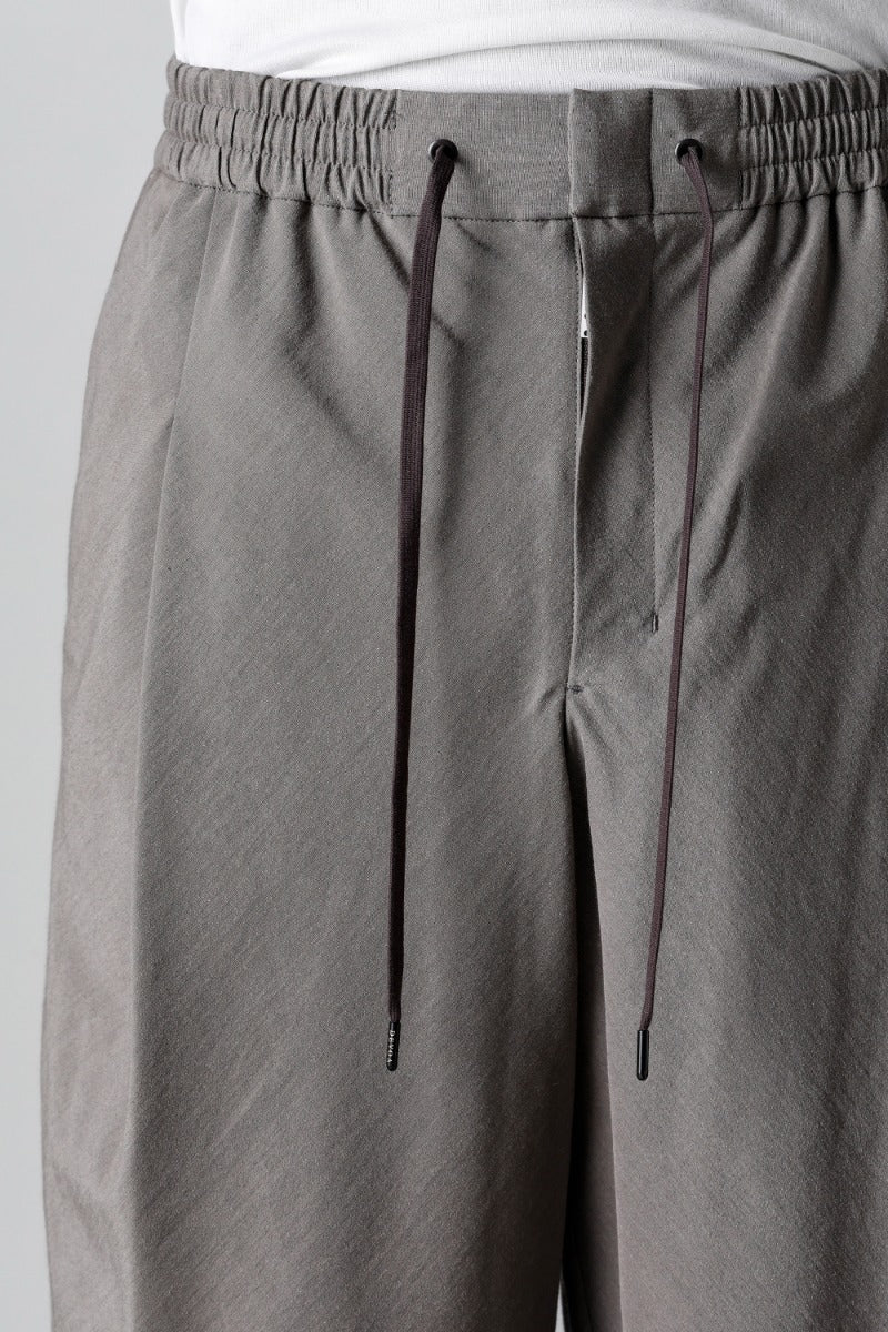 Baggy cropped pants Cotton / silk / viscose Mud Gray