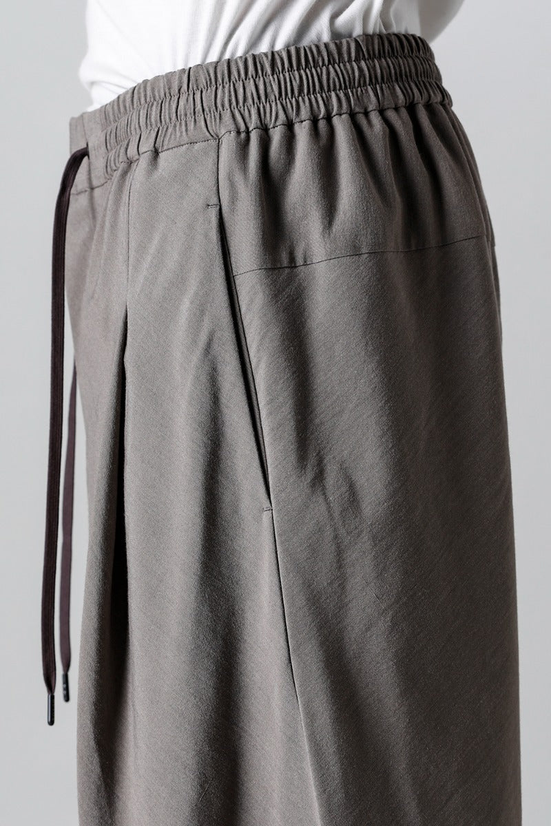 Baggy cropped pants Cotton / silk / viscose Mud Gray