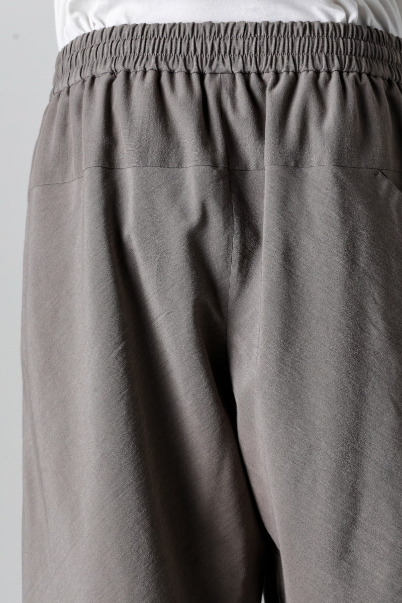 Baggy cropped pants Cotton / silk / viscose Mud Gray