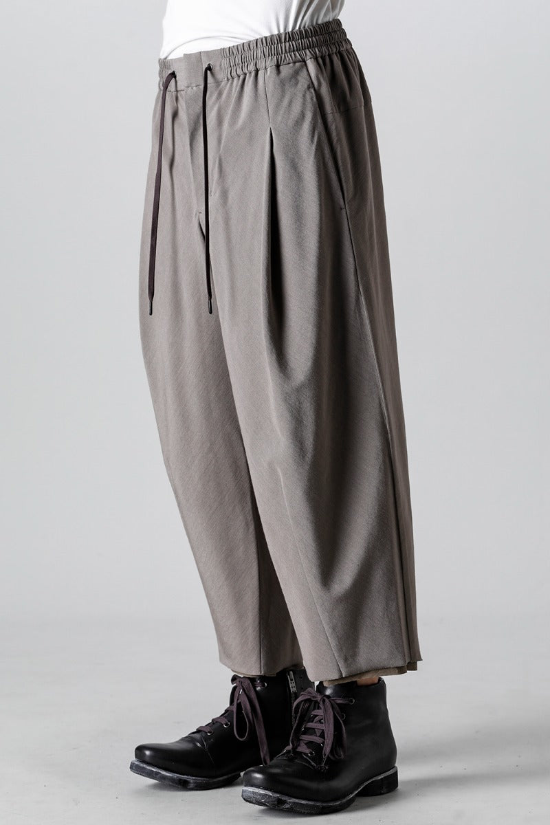 Baggy cropped pants Cotton / silk / viscose Mud Gray