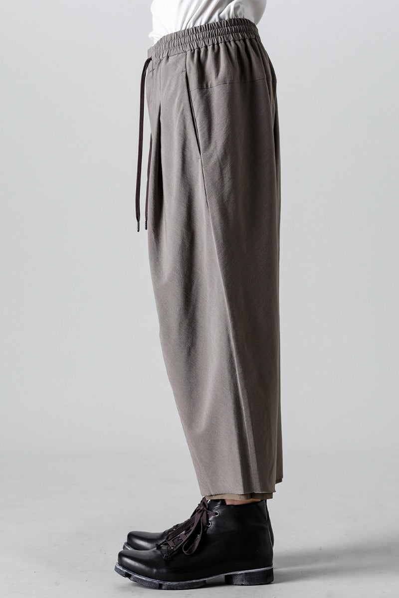 Baggy cropped pants Cotton / silk / viscose Mud Gray