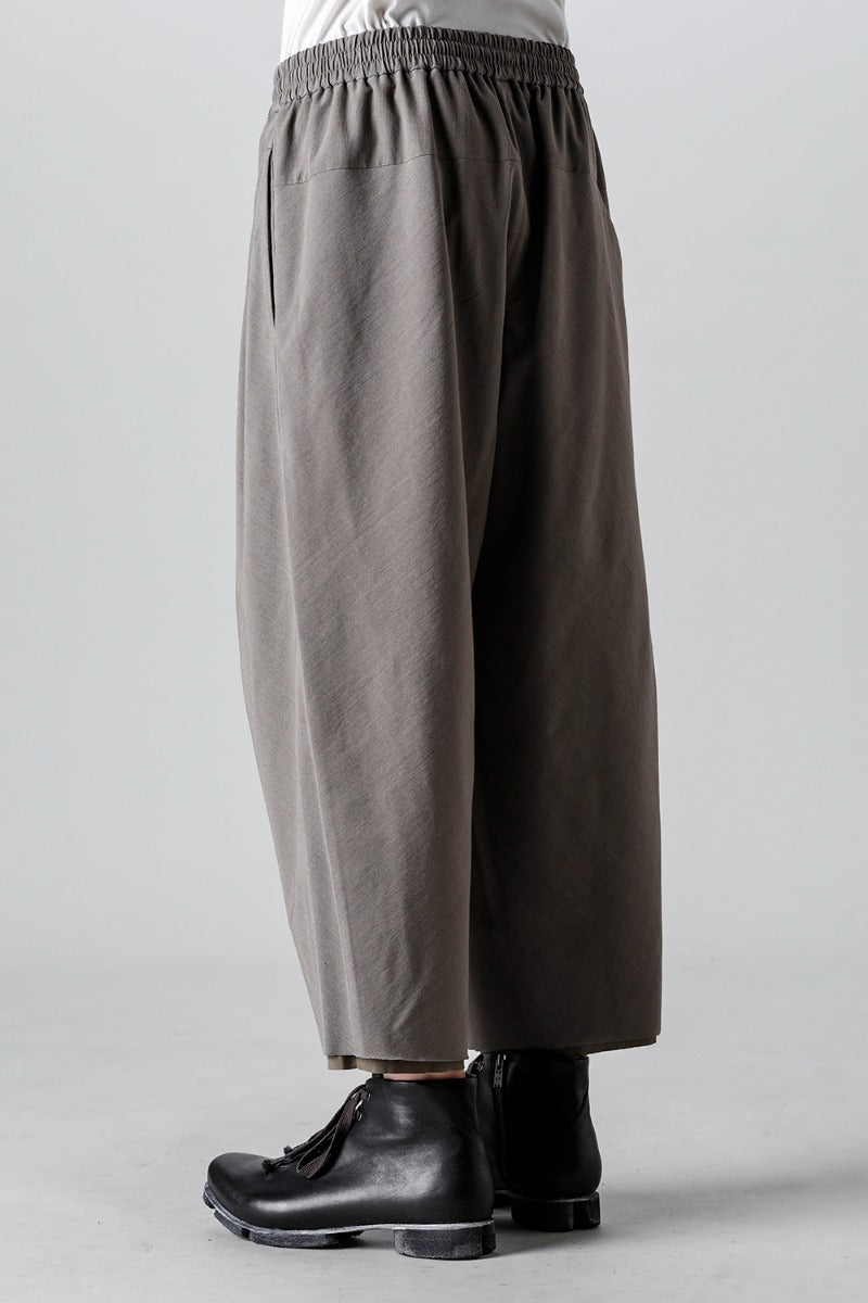 Baggy cropped pants Cotton / silk / viscose Mud Gray