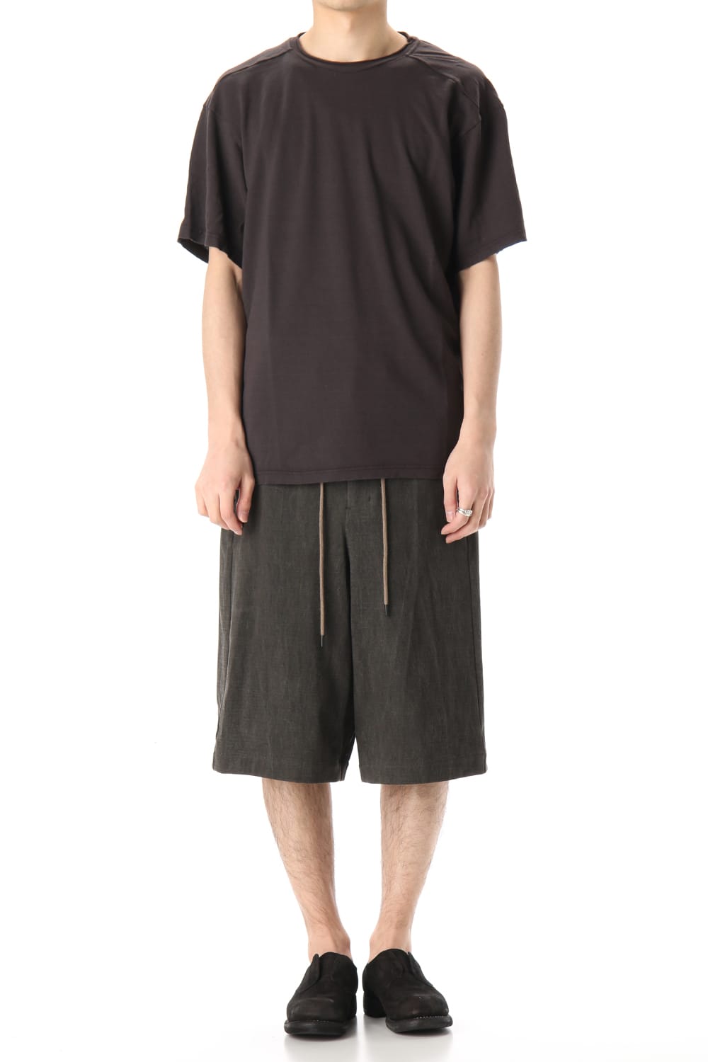 Half pants Cotton jersey Charcoal Dye