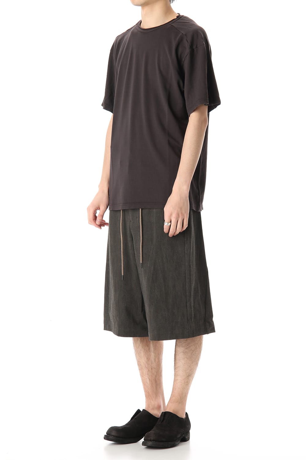 Half pants Cotton jersey Charcoal Dye