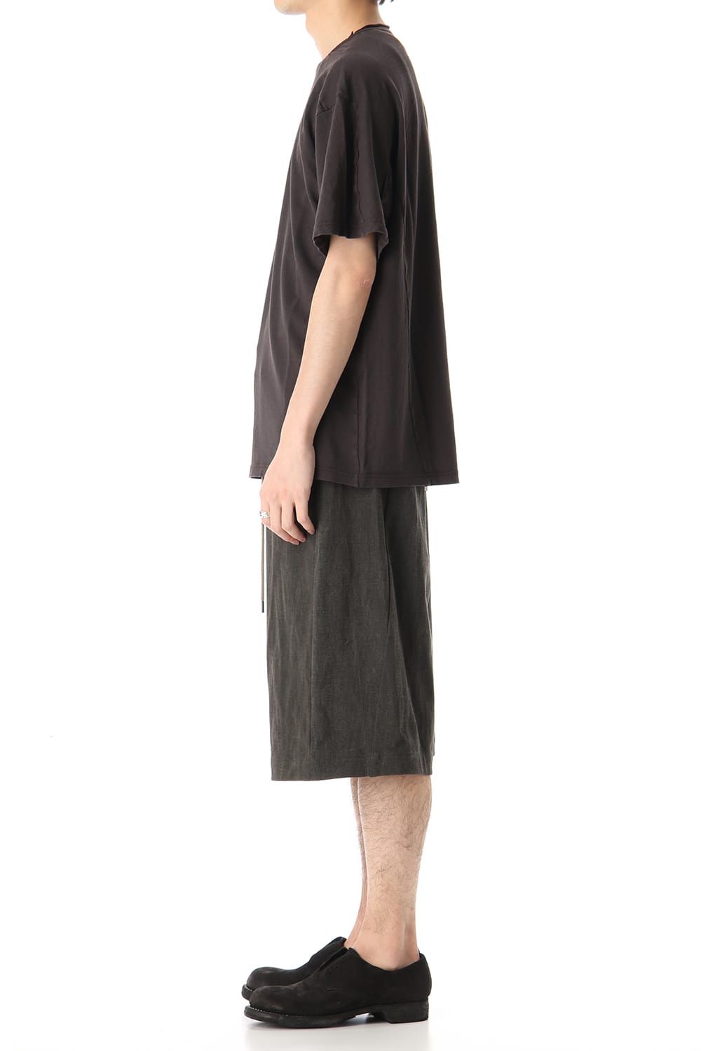 Half pants Cotton jersey Charcoal Dye