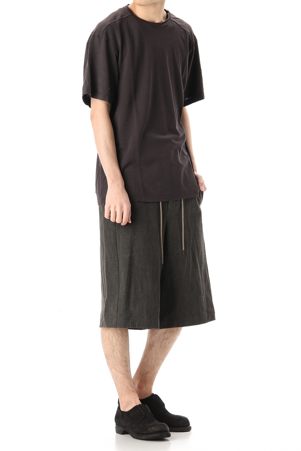 Half pants Cotton jersey Charcoal Dye