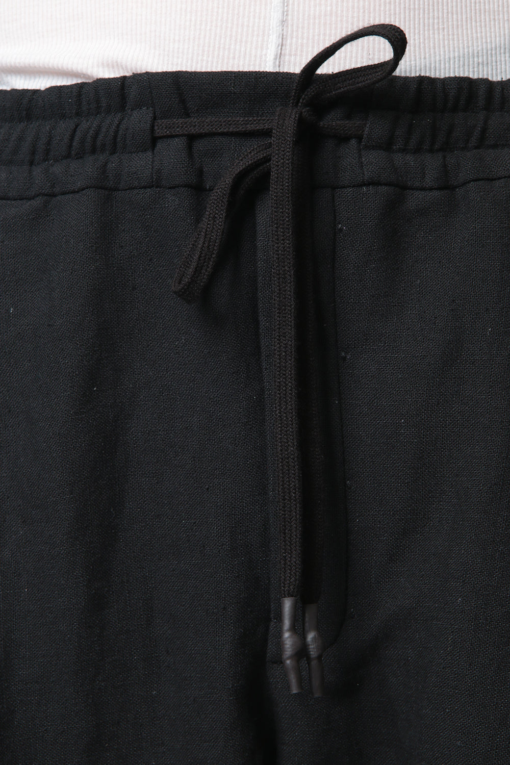 Cropped Pants Silk Linen Canvas Sand Blast Finish