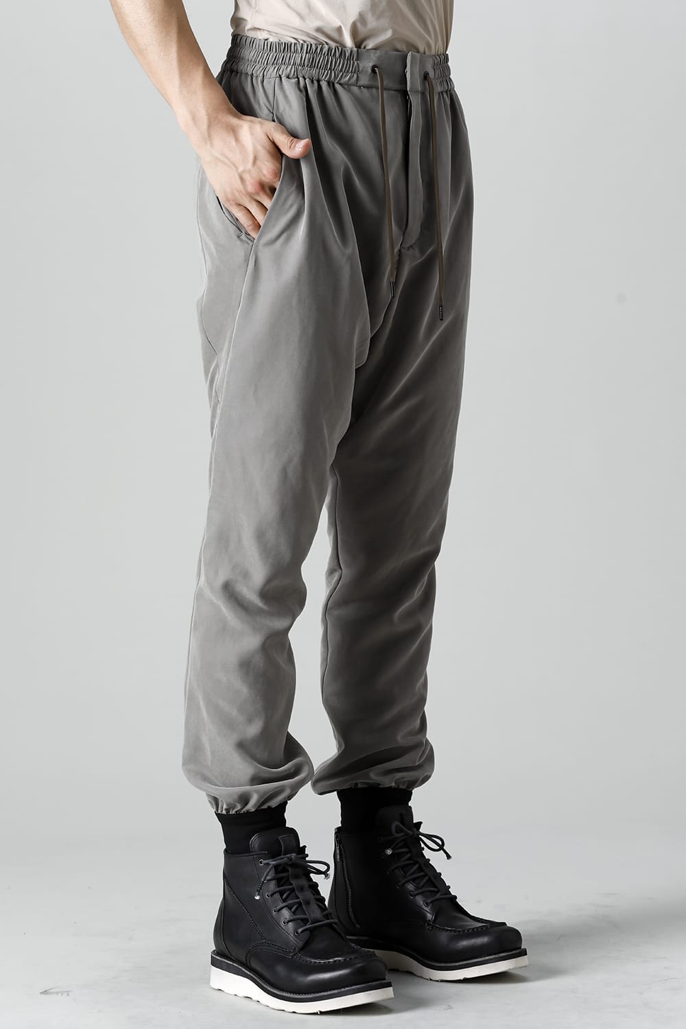 Jogger pants rayon/polyester poplin  Olive