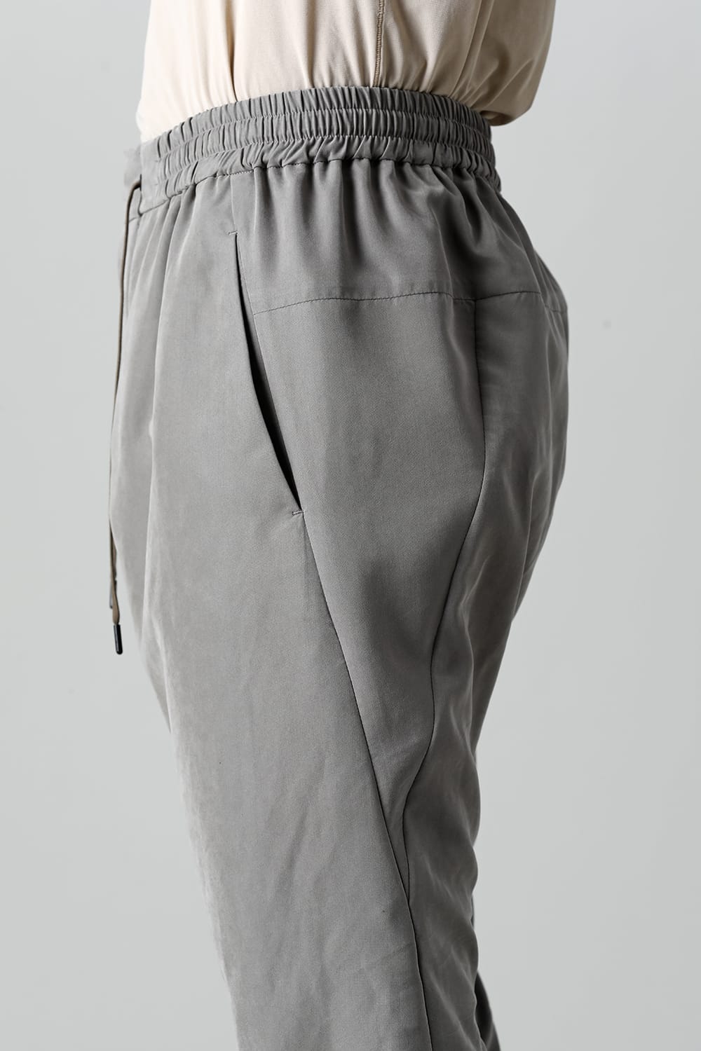 Jogger pants rayon/polyester poplin  Olive