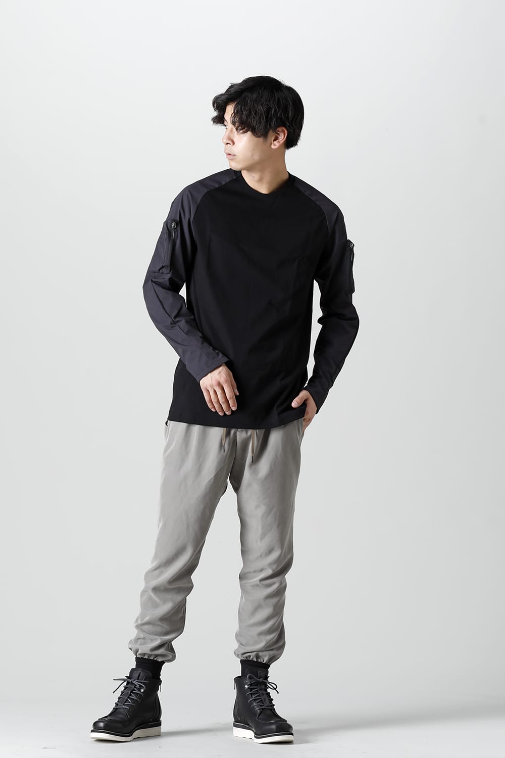 Jogger pants rayon/polyester poplin  Olive